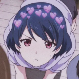 ➖ アニメガール, ハート, かわいい, マンガ, アニメ whatsapp sticker
