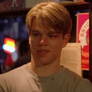 🥀 matt damon, actor, portrait, celebrity, movie, film telegram sticker