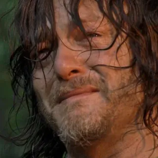 ⭐️ Daryl Dixon The Walking Dead weinen, traurig, emotional, Daryl Dixon, The Walking Dead, verzweifelt telegram sticker