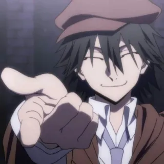 🥀 Ranpo Edogawa Bungo Stray Dogs anime, Ranpo Edogawa, Bungo Stray Dogs, detective, character telegram sticker