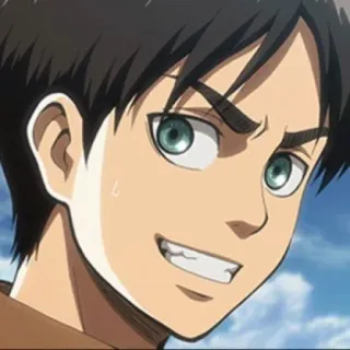 ⛓ Eren Yeager Attack on Titan Anime, Manga, Eren Jaeger, L'Attacco dei Giganti telegram sticker