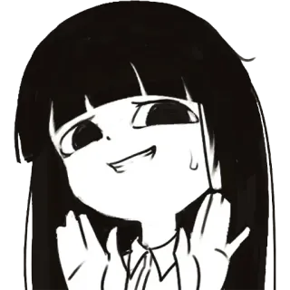 🙅‍♀ anime girl, cartoon, sticker, illustration, manga, comic telegram sticker