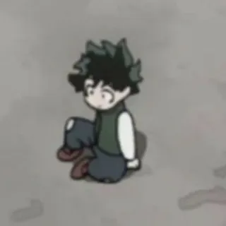 🥠 Izuku Midoriya My Hero Academia anime, manga, cartoon, chibi, izuku midoriya, my hero academia, deku telegram sticker