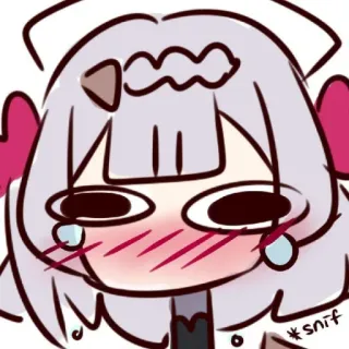 🐾 *sniff Anime, Fofo, Sticker, Kawaii, Chorando, Desenho animado telegram sticker