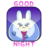 👻 Good Night buenas noches, conejo, dormir, linterna telegram sticker