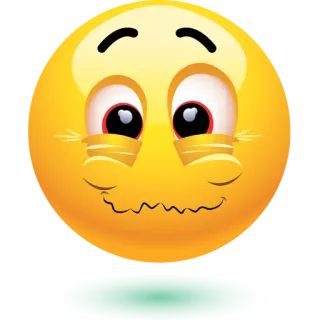 😖 表情符号, 倒过来, 脸, 黄色, 表情, 有趣 telegram sticker