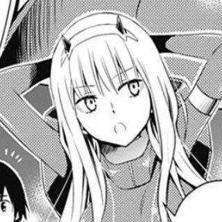 😂 Zero Two Darling in the Franxx Anime, Manga, Zero Two, Darling in the Franxx, Personnage, Fanart whatsapp sticker