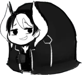 😏 stiker, kartun, karakter, anime telegram sticker