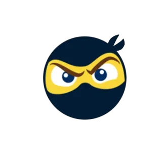 🥷 Ninja, Dibujo animado, Máscara, Ojos, Sigilo, Espía whatsapp sticker