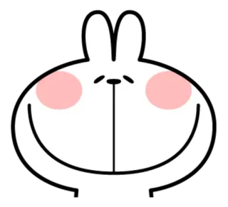 😊 conejo, lindo, animal, dibujos animados whatsapp sticker