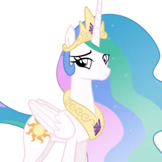 ☹ Princess Celestia My Little Pony My Little Pony, Celestia, cartone animato, pony, principessa, carino, cavallo alato telegram sticker