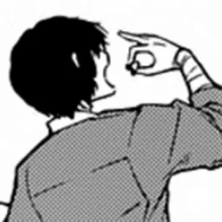 🥱 anime, manga, gesture, okay, black and white telegram sticker