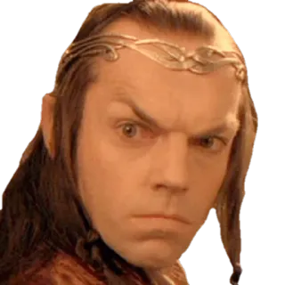 😐 Elrond Lord of the Rings 엘프, 반지의 제왕, 엘론드, 영화, 판타지 telegram sticker