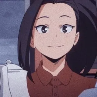 🥯 Momo Yaoyorozu My Hero Academia Anime, Momo, Yaoyorozu, My Hero Academia, Personagem, Herói, Estudante telegram sticker