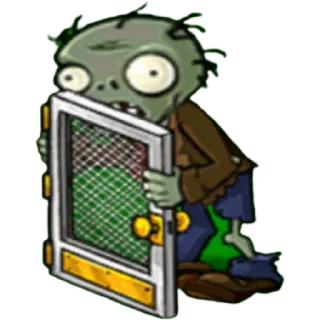🚪 zombie, plants vs zombies, video game, monster, door whatsapp sticker