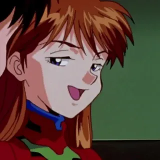 😏 Asuka Langley Soryu Neon Genesis Evangelion anime, gadis, sombong, Evangelion, kartun telegram sticker