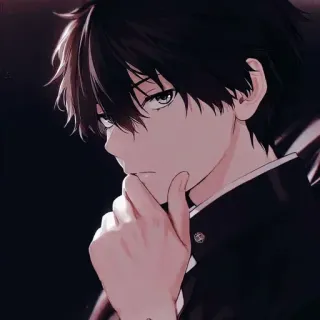 😒 anime, boy, portrait, manga, teen telegram sticker