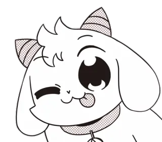 😉 Anime, Kawaii, Mignon, Chien, Dessin animé, Chibi telegram sticker