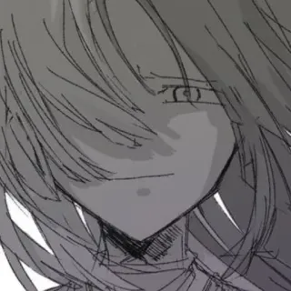 🥀 Anime, Mangá, Garota, Triste, Esboço telegram sticker