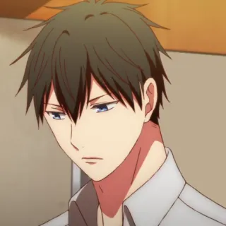 😔 anime, manga, character, art, drawing, portrait telegram sticker