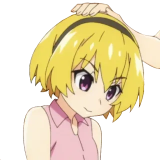 😳 Anime, Personaje, Dibujo animado, Chica, Sticker, Lindo, Palmadita, Palmadita cabeza whatsapp sticker