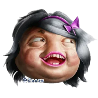 😅 @Cooze cartoon, woman, sticker, funny, meme telegram sticker