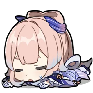 😮‍💨 Sangonomiya Kokomi Genshin Impact Anime, Gra wideo, Genshin Impact, Sangonomiya Kokomi, słodki, Chibi telegram sticker