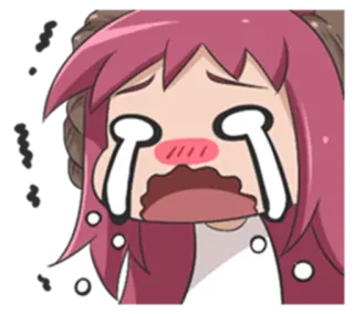 😭 อนิเมะ, การ์ตูน, ร้องไห้, น้ำตา, เศร้า, มีอารมณ์, คาวาอิ, น่ารัก telegram sticker