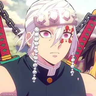 💎 Tengen Uzui Demon Slayer Anime, Szermierz, Zabójca demonów, Tengen, Uzui telegram sticker