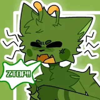 ❇️ ZTOP!! kreskówka, zwierzę, postać, naklejka, wyrażenie telegram sticker
