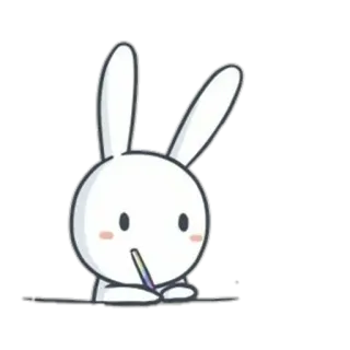 💘 rabbit, bunny, cute, sticker, rainbow, drawing telegram sticker