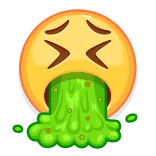 🤮 Biểu tượng cảm xúc, Ốm, Nôn mửa, Ọe, Khó chịu, Ghê tởm telegram sticker