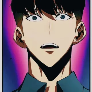🧬 anime, manga, shocked, expression, portrait, man telegram sticker