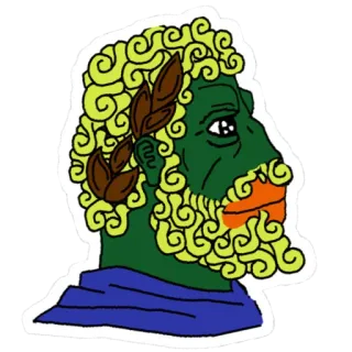 😇 meme, character, sticker, portrait, profile, illustration whatsapp sticker