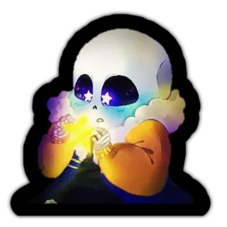 🥺 Sans Undertale Squelette, Monstre, Jeu vidéo, Mignon, Magie telegram sticker