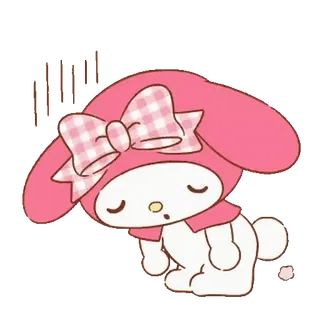 😊 My Melody My Melody, Sanrio, lindo, dibujos animados, kawaii, pegatina telegram sticker