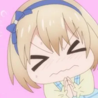 💛 Anime, Dessin animé, Kawaii, Mignon, Chibi, Manga, Fille, Personnage telegram sticker