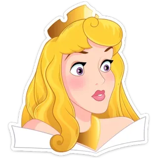 😳 Aurora princesa, desenho animado, loira, Disney, animado, personagem telegram sticker