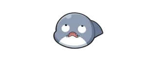 🦈 Dessin animé, Mignon, Dauphin, Animal, Kawaii, Sticker telegram sticker