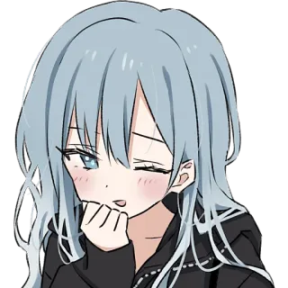 🫢 动漫, 可爱, 女孩, 卡通, 贴纸 whatsapp sticker