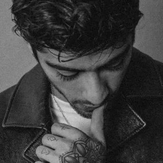 🎶 Zayn Malik 가수, 인물사진, 유명인, 남성, 흑백 telegram sticker