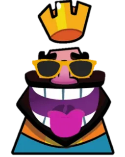 😝 king, sunglasses, tongue, crown, cartoon, emoticon telegram sticker