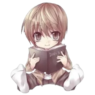 😋 Light Yagami Death Note DEATH NOTE Anime, Death Note, Light Yagami, Charakter, Buch telegram sticker