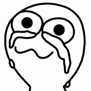 🥲 Meme, Weinen, Traurig, Cartoon, Illustration, Emotionen telegram sticker
