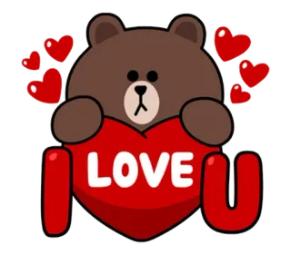LINE characters : Love U whatsapp stickers