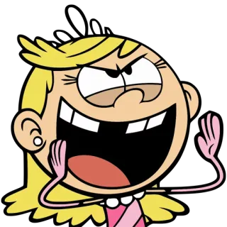 😛 Lola Loud The Loud House dessin animé, enfant, princesse, blonde telegram sticker