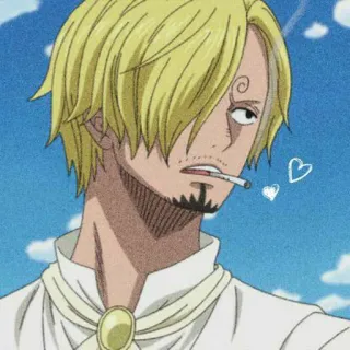 🥘 Sanji One Piece サンジ, ワンピース, アニメ, タバコ, 漫画 telegram sticker