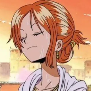 🍊 Nami One Piece 애니메이션, 울음, 슬픔, 원피스, 나미 telegram sticker