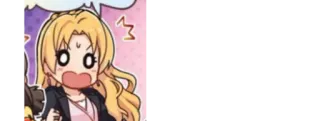😱 desenho animado, chocado, anime, bravo, loira whatsapp sticker