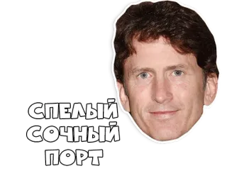 😵 СПЕЛЫЙ СОЧНЫЙ ПОРТ Todd Howard, Desenvolvedor de jogos, Bethesda, Meme telegram sticker